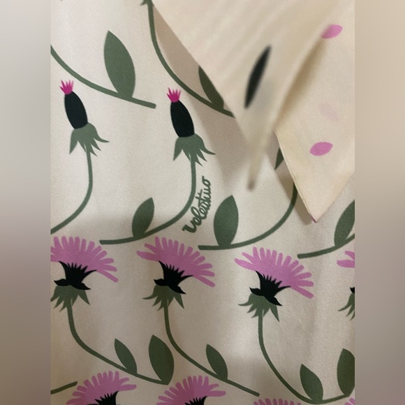 Floral Silk Dress with Scarf - Picture 3 of 5